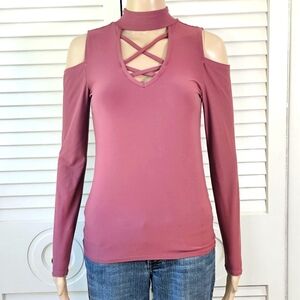 Blush Cold Shoulder Top